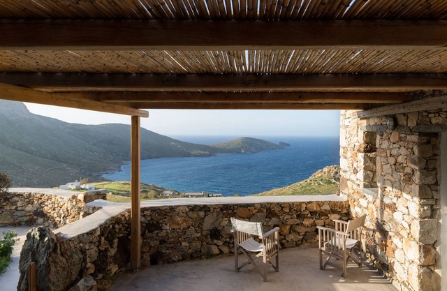 Maison de vacances "Koukios Cells Serifos Cycladic Home" avec vue sur mer, Wi-Fi et climatisation.