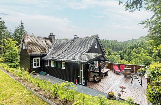 Maison de vacances 'Tannenhäuschen' avec vue sur les montagnes, terrasse privée et Wi-Fi
