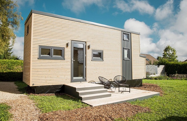 Maison de vacances 'Tiny House Zeit Käpsele' avec terrasse privée, Wi-Fi et climatisation