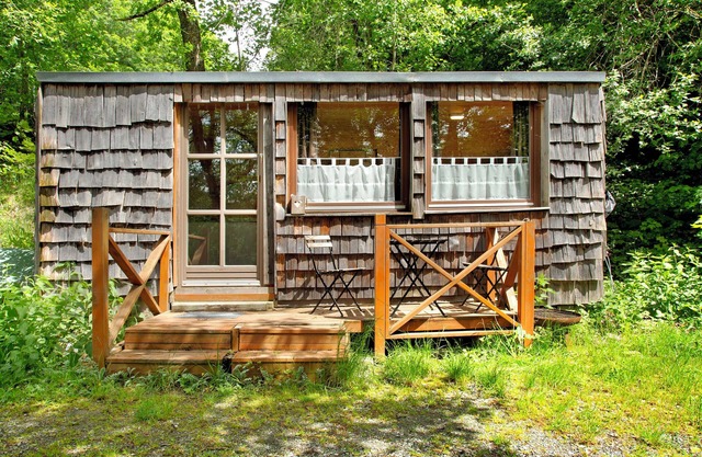 Maison de vacances 'Tinyhaus 1' avec vue sur les montagnes, terrasse privée et Wi-Fi