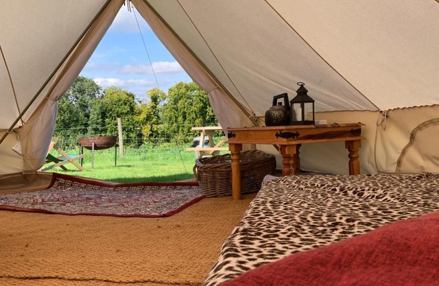 Home Farm Radnage Glamping Bell Tent 5, with Log Burner and Fire Pit