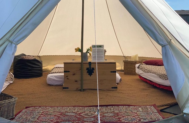 Home Farm Radnage Glamping Bell Tent 1, with Log Burner and Fire Pit