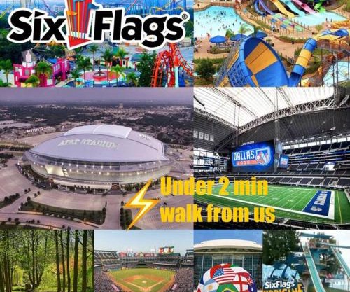 Hot Location Only 2 Min Walk To AT&T Stadium Sleeps 8 FREE Parking
