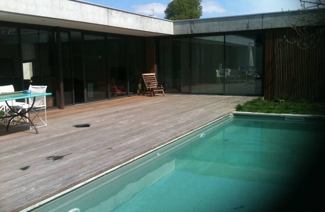 Maison d'architecte contemporaine en bois et béton