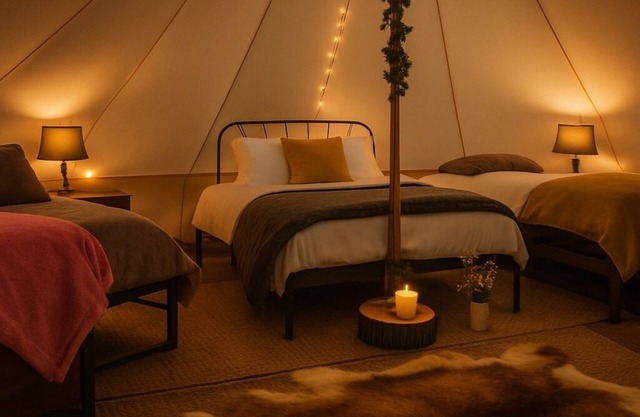 Huge Cozy Bell Tent with Tv and Heating