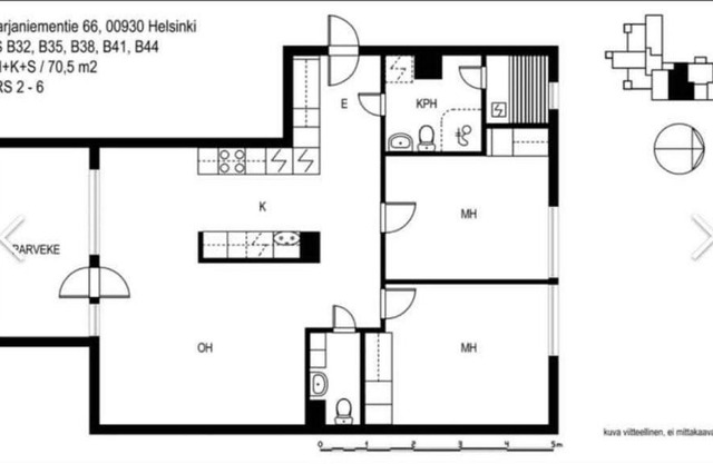 Huoneisto 3H+K+S/70.5m2 Helsinki
