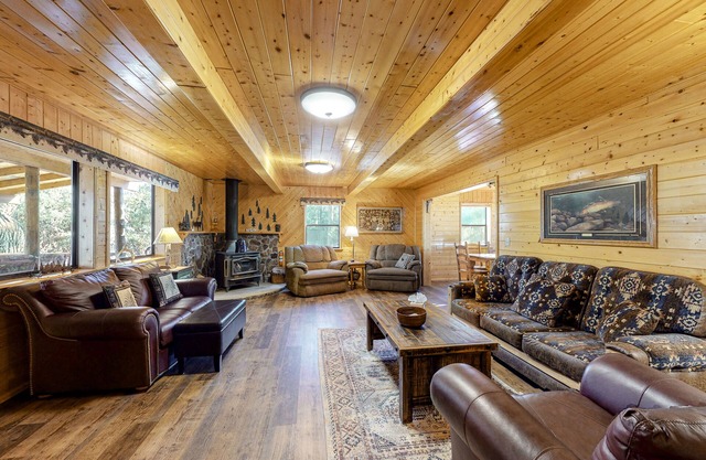 Ideal Gem on the River w/ Wood-Burning Fireplace, Spacious Deck, & WiFi