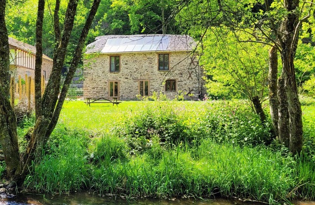 En pleine Nature, dans un ancien moulin, maison avec piscine