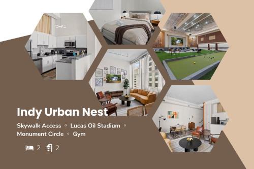 Indy Urban Nest - Sleeps 8 - Skywalk Access - Convention Center