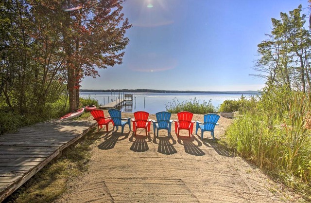 Interlochen Home on Green Lake with Dock and Beach!