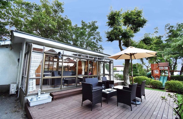 Izu Kogen Ito · Glamping à Izu Kogen!BBQ avec animaux de compagnie sur la terrasse en bois.Chalet familial avec toboggan hamac
