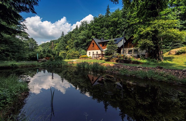 Jägerhaus Oppach ( secluded location ) forest house with lake