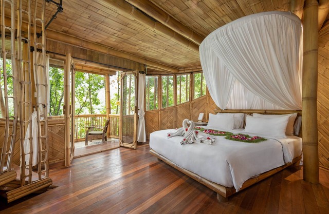 Retraite en pleine nature ! Belle villa en bambou avec 1 chambre à Tabanan