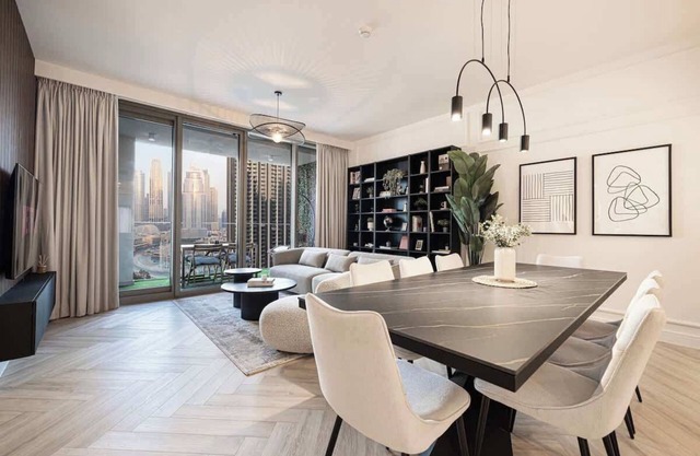 Classy 4BR | Stunning Burj & Full Fountain Views