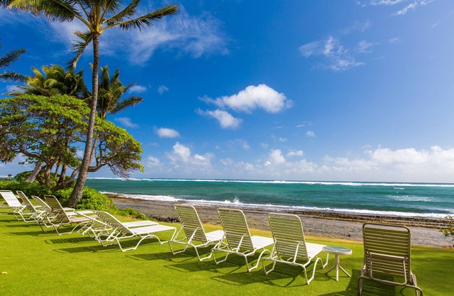 Kapaa Shore Resort # 227, Oceanfront avec laveuse et sécheuse. Comp Wifi et Pkg!
