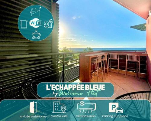 L'échappée Bleue, T3 vue mer, proche de l'aéroport