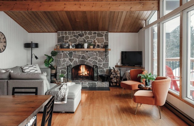Chalet pour 8 personnes sur le corridor aérobique dans Les Laurentides.