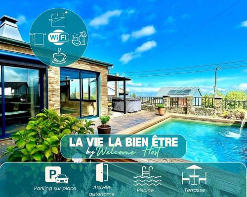 La Vie la Bien-Être, villa 12 pers, piscine & vue