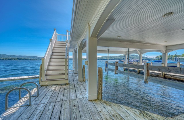 Lake George home w/ exceptional views & dock!