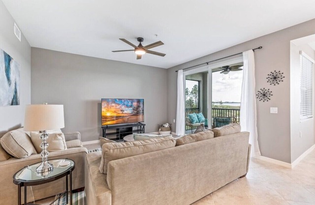 Lake golf/course view in a bundled community including golf, pool, racket sports