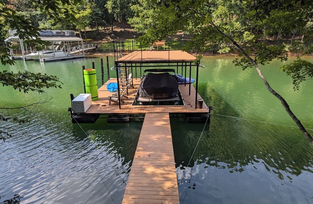 Lake Lanier Home on Perfect Sunset Cove with Deep Water Dock