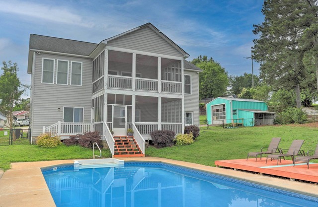 Lakefront Greenwood Getaway w/ Saltwater Pool