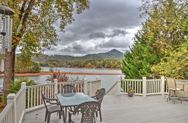Lakefront Hiawassee Home with Boat Dock and Hot Tub!