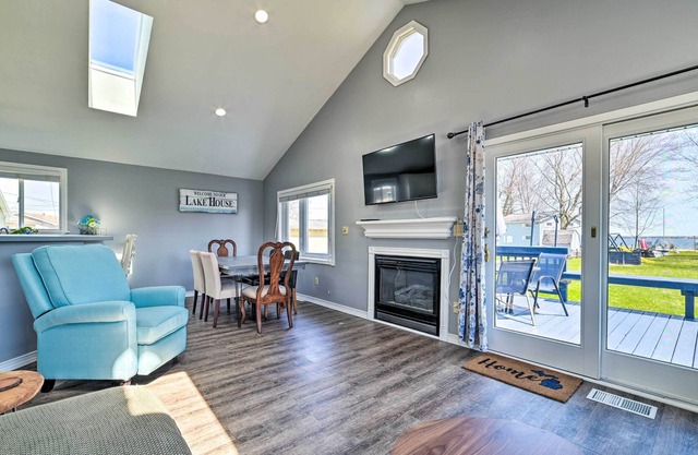 NEW! Lakefront Home w/ A/C & Huge Deck!