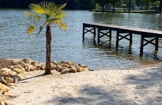 Lakefront Home with Private Beach