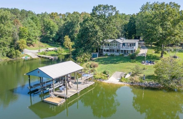 Lakefront Retreat w/ Game Room, Hot Tub, and Gym!