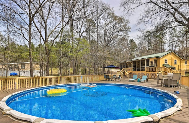 NEW! Lakefront Sparta Home w/ Private Pool & Dock!