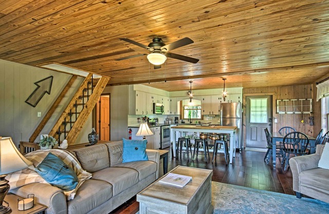 Lakefront Waterloo Cabin w/ Dock, Kayaks & Grill!
