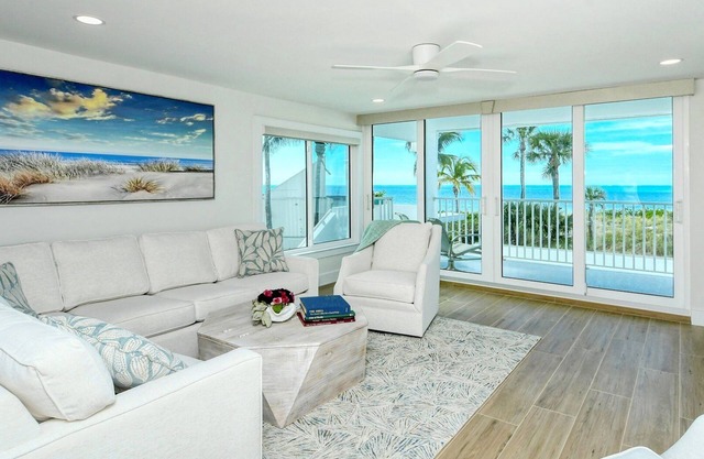 LaPlaya 206C-Gorgeous vistas of the Gulf from this light and bright end unit with private access to the beach.