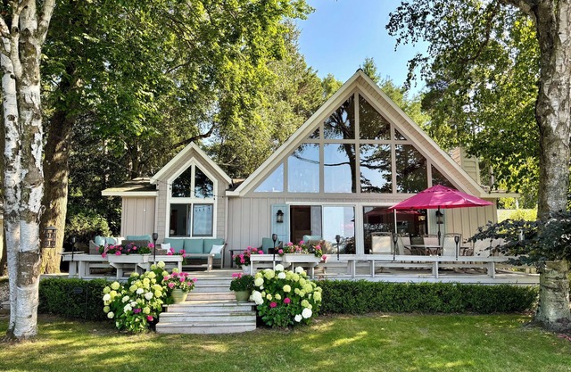 Large beautiful lake front house on Silver Lake MI