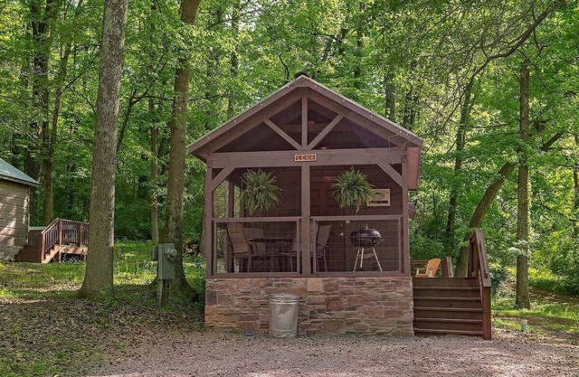 Lena Cabin | Wooded Tiny Cabin - Hot Tub