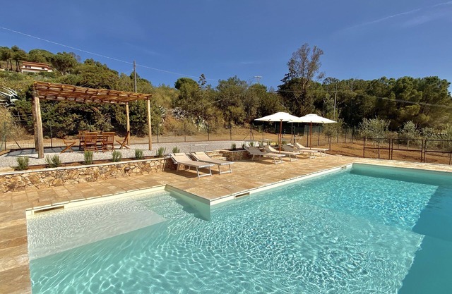 Villa toscane avec piscine privée,solarium clima,WI-FI et superbe vue surl'océan