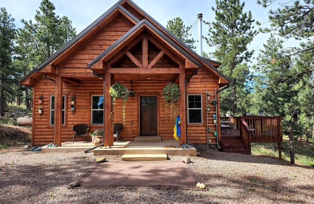 Living the simple life. Quaint Westcliffe cabin nestled within Colorado 14ers .