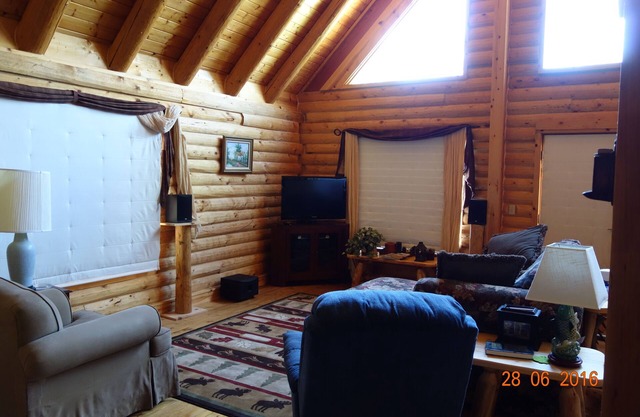 Log Cabin dans les trembles à Vega State Park