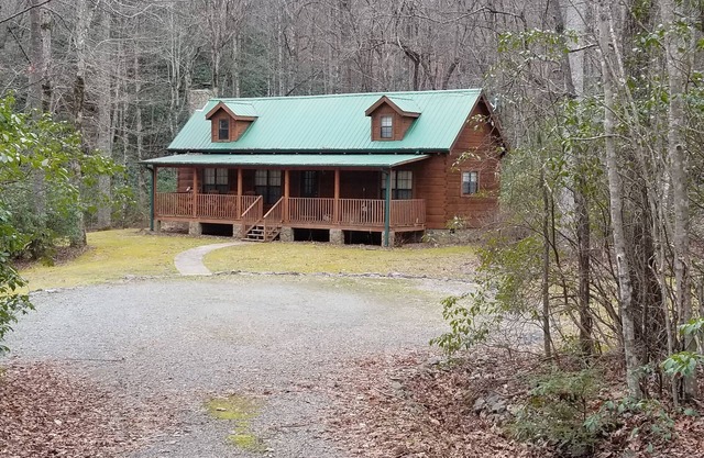 Log Cabin, Trout Pond sur 17 acres, près de Dupont State Forest, très privé
