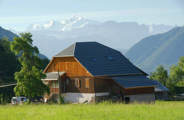 Chalet tout confort 23 personnes, vue Mont-Blanc, Ski à proximité
