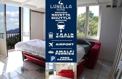 LUNELLA HOME FULL APARTMENT with UNIQUE SEAVIEW, WASHING MACHINE, FULL KITCHEN, PARKING with VIDEO SURVEILLANCE, and SHUTTLE TAXI from to CENTRAL STATION, AMALFI FERRIES, SALERNO AIRPORT, NAPLES AIRPORT