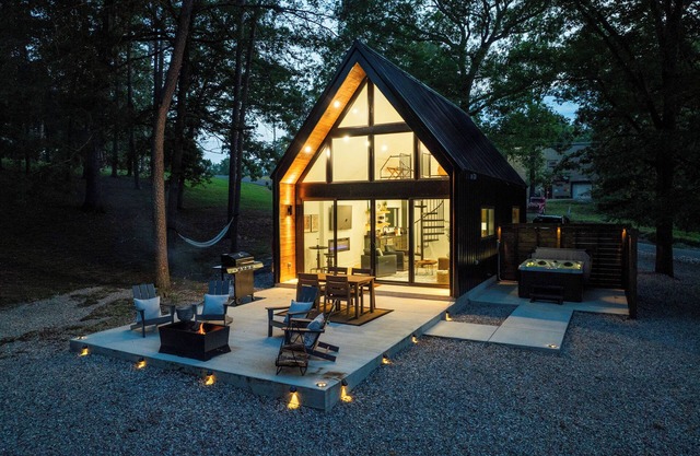 Lux A-Frame w/Hot Tub, Fire Pit, Kayaks & Views