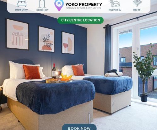 Luxury Campbell Park Apartments in Central MK with Balcony, Free Parking & Smart TV with Netflix by Yoko Property