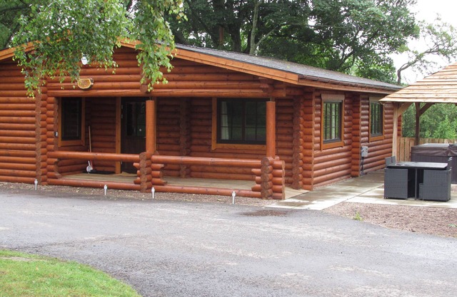 Cabane logistique de luxe avec bain à remous, parc Felmoor, Northumberland