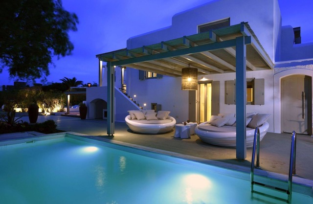 Villa de luxe Mykonos | Villa Dafniri | Piscine privee | Vue sur la mer | Kalafatis