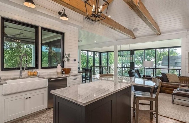 Luxury waterfront home. Fireplaces, patios & views