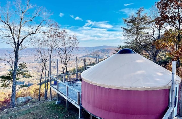Beautiful mountain side yurt