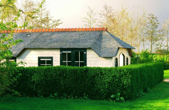 atmosphère de ferme de luxe dans le pâturage près du lac tranquille, "Le Grand Aa '