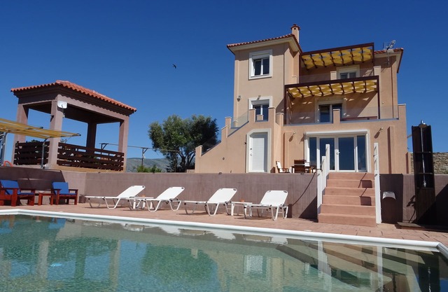 Villa Melilofos Panorama avec vue fantastique et proche des plages de la mer Egée