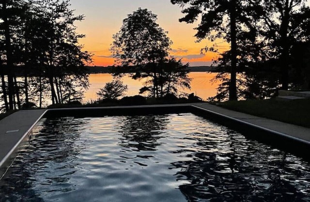 Mid-Century Modern Lake House with Stunning Views, Pool, Fire Pit